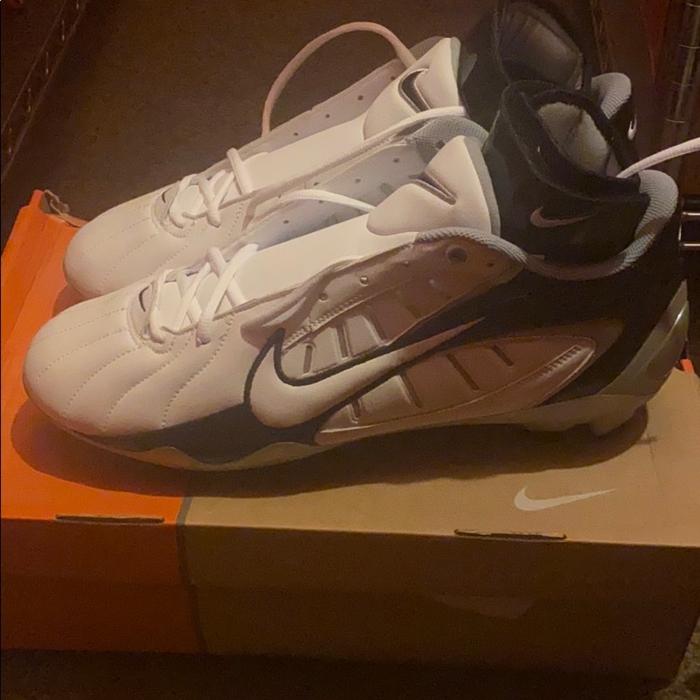 New box Nike football cleats air zoom super bad white black 313406 101 mens new - Picture 3 of 8